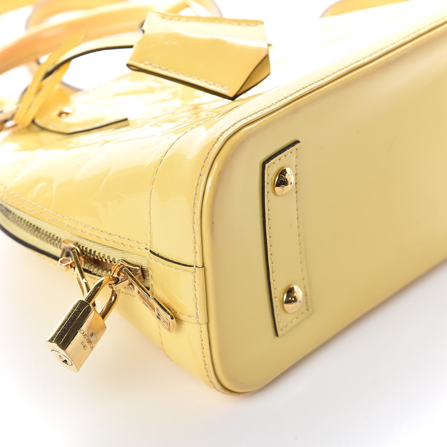 Louis Vuitton Vernis Alma BB Citrine 11 of 12
