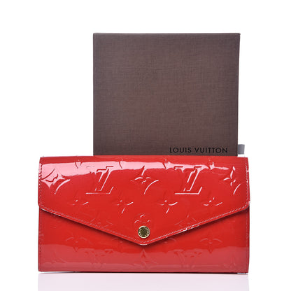 Louis Vuitton Vernis Sarah Wallet NM Cherry 7 of 7