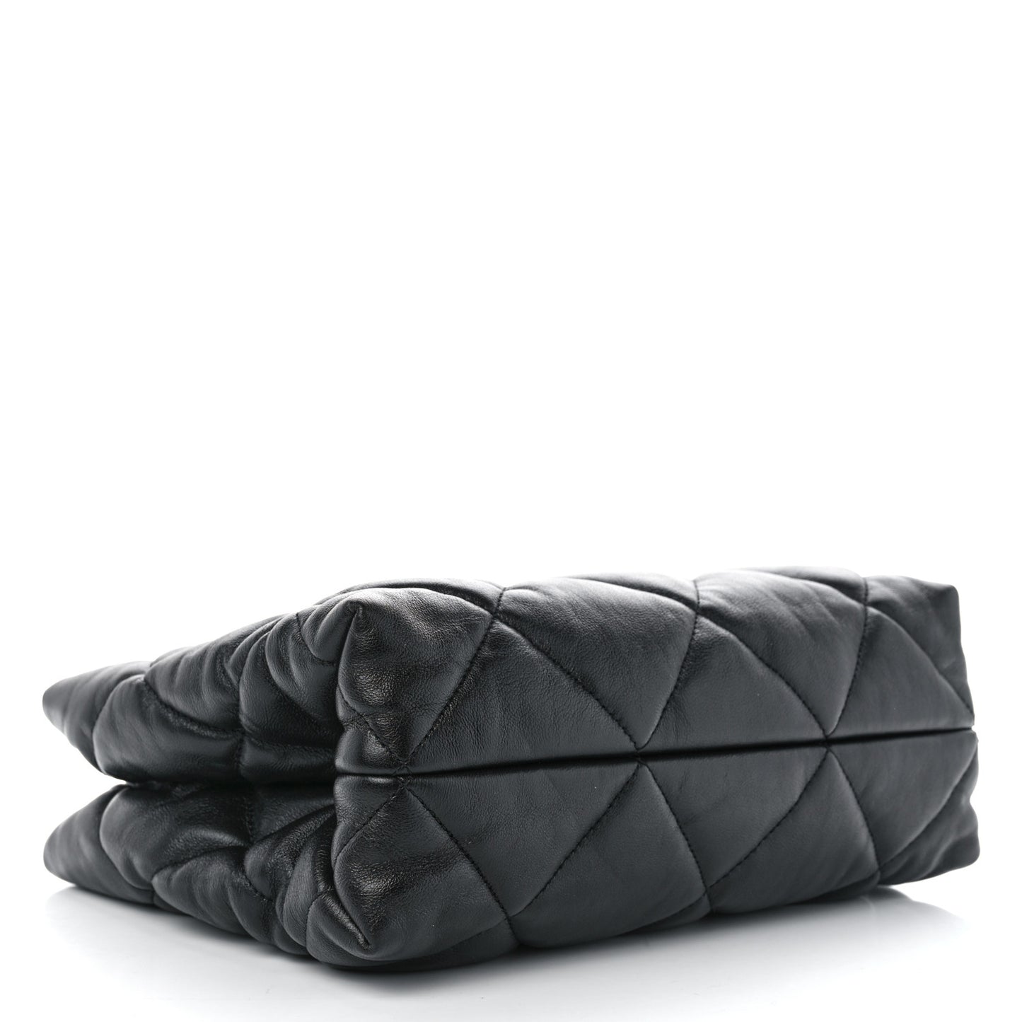 Lambskin Quilted Small Shopping Bag Black