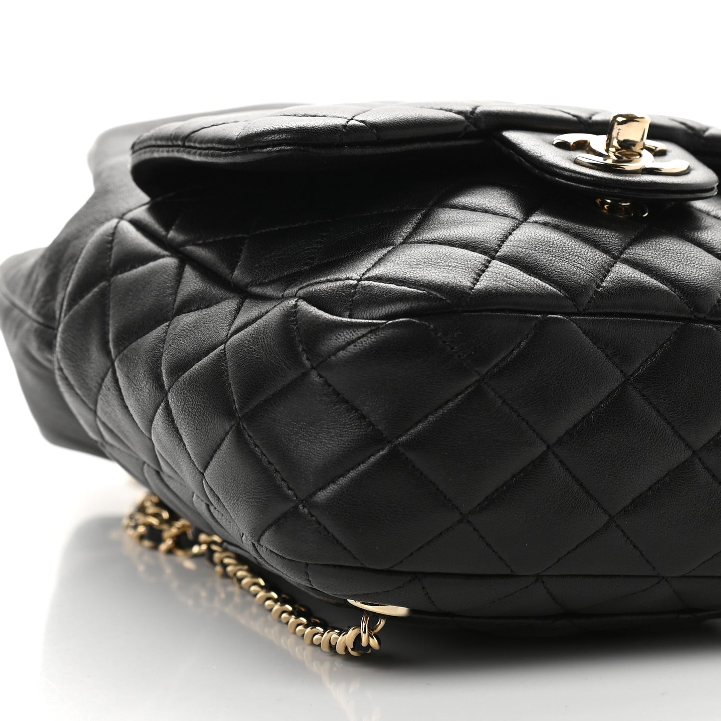 Lambskin Quilted Small in Seoul Backpack Black