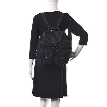 Prada Nylon Vela Medium Backpack Black 2 of 15