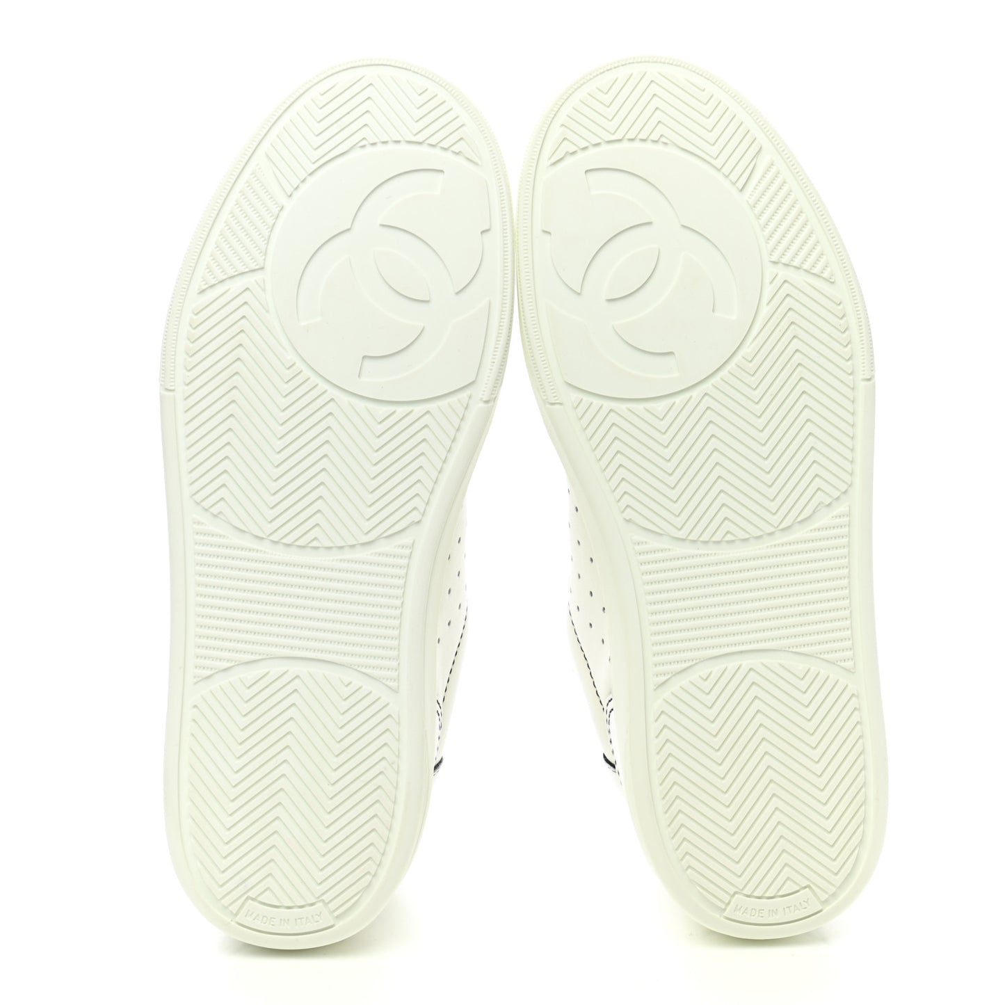 Calfskin Womens Logo Sneakers 36.5 Black White