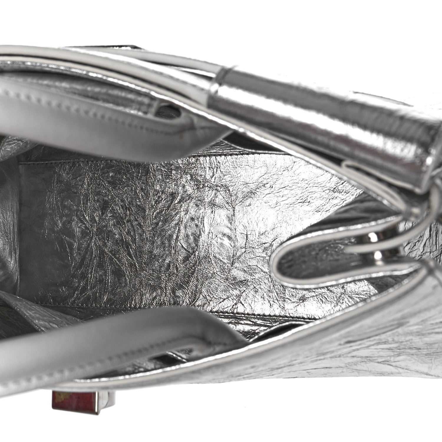 Christian Dior Metallic Calfskin Medium Diorever Flap Silver 5 of 8