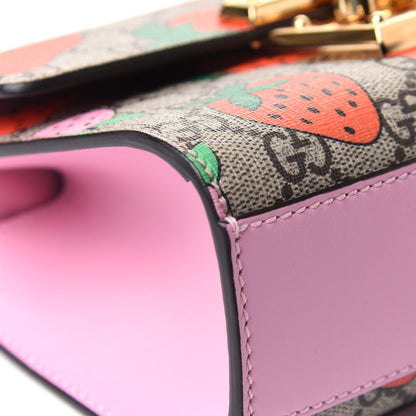 Gucci GG Supreme Monogram Strawberry Small Padlock Shoulder Bag 8 of 11