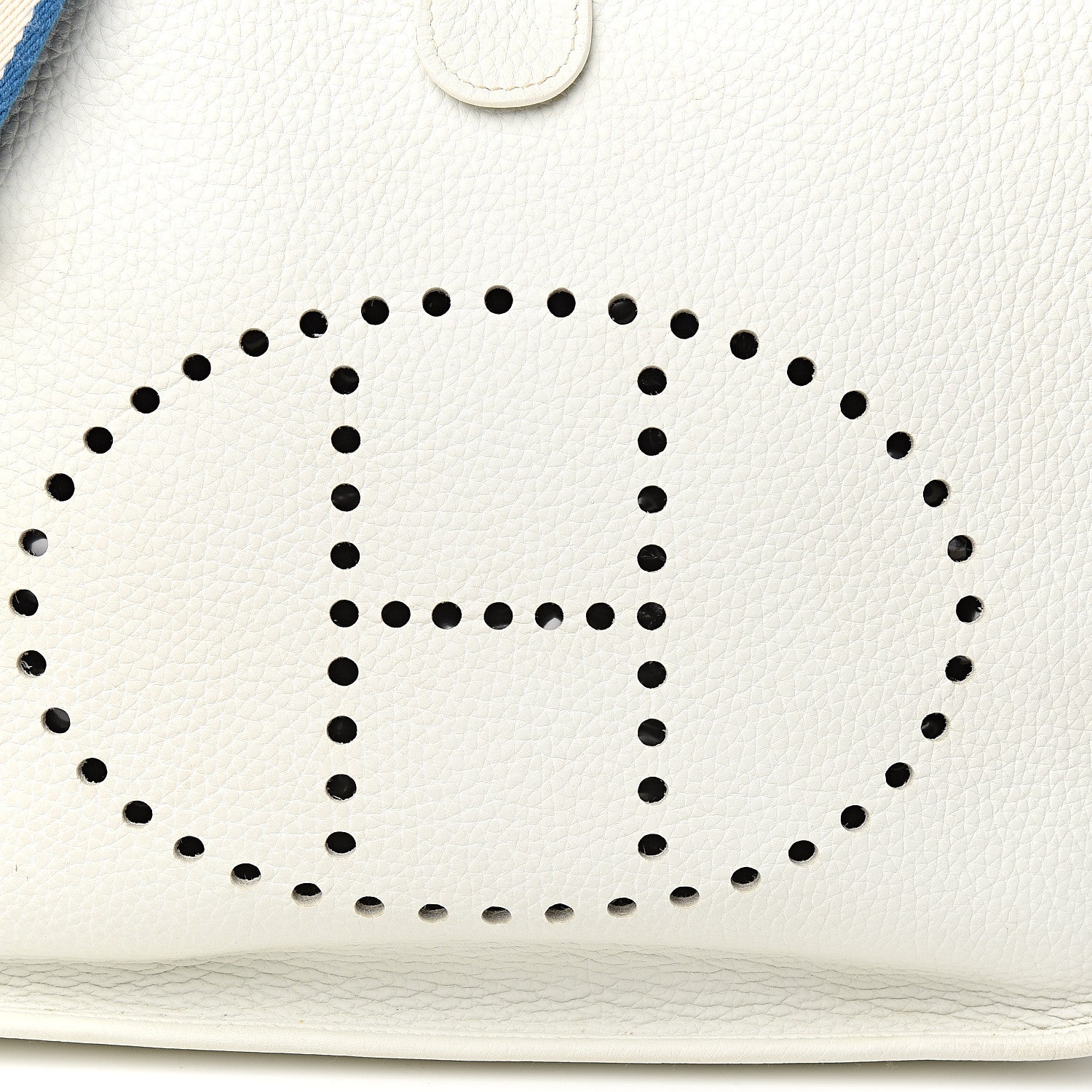Hermes Taurillon Clemence Amazone Evelyne III PM White Mykonos 10 of 11