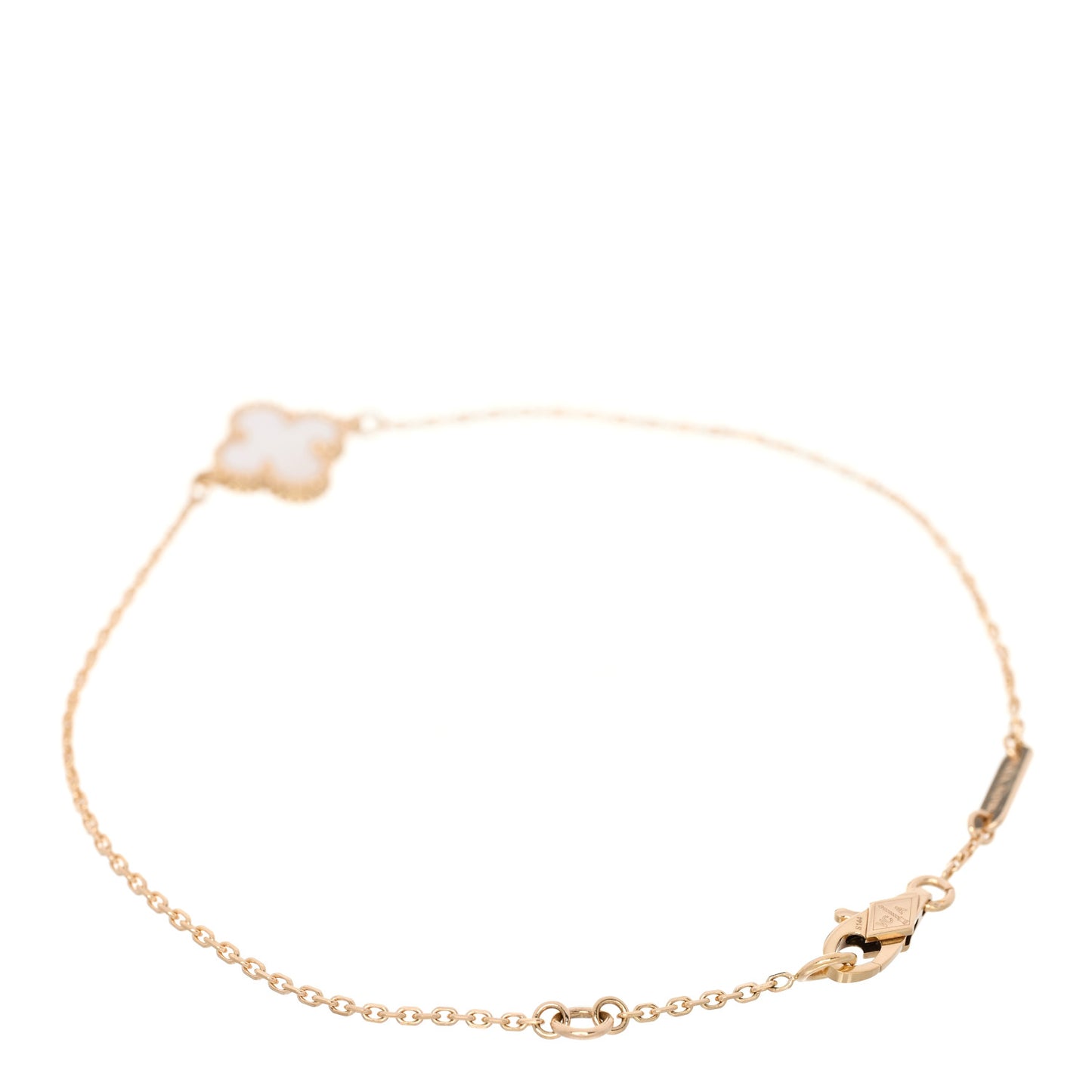 18K Yellow Gold Mother of Pearl Sweet Alhambra Bracelet