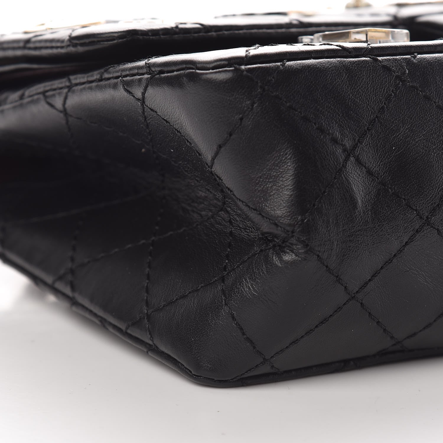 Chanel Aged Calfskin Lucky Charms 2.55 Reissue 225 Flap Black 9 of 12