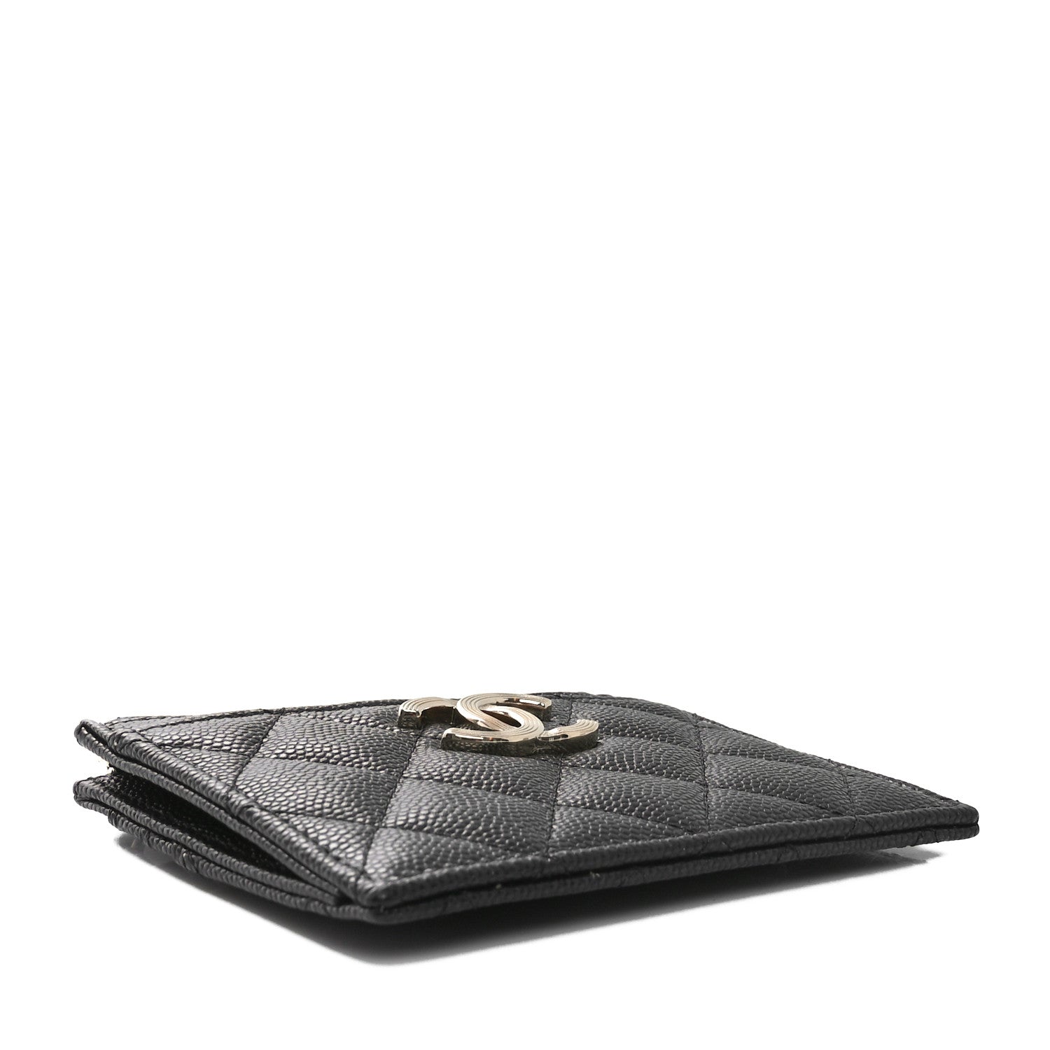Chanel Caviar Quilted CC Zip Card Holder Black 4 of 8