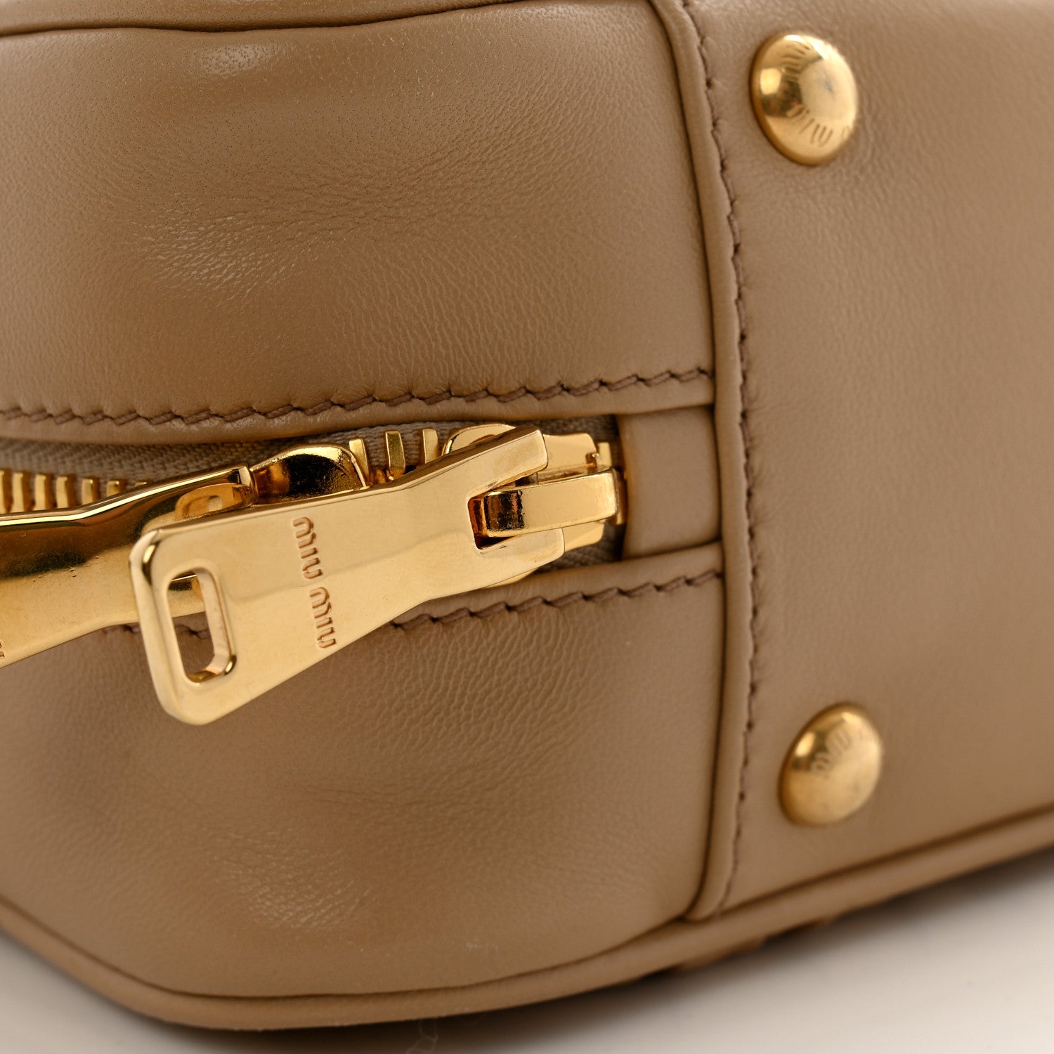 Miu Miu Nappa Matelasse Large Arcadie Top Handle Bag Sabbia 11 of 12