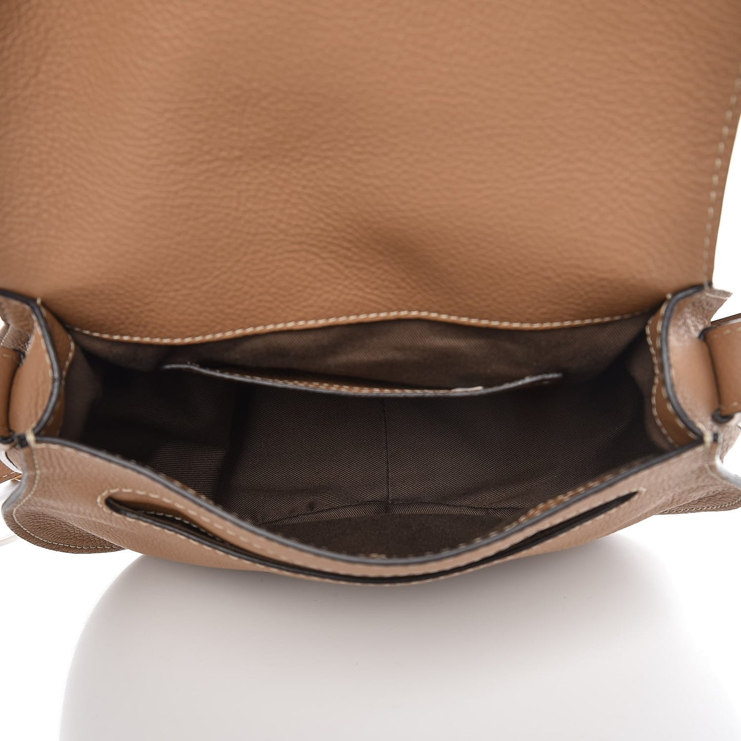 Calfskin Medium Marcie Round Crossbody Bag Nut
