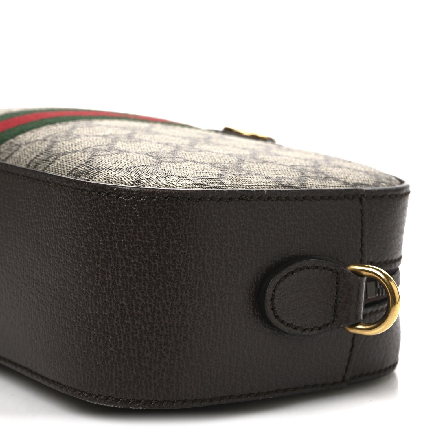 Gucci GG Supreme Monogram Textured Dollar Calfskin Web Ophidia Small Crossbody Bag Beige Ebony New Acero 10 of 10