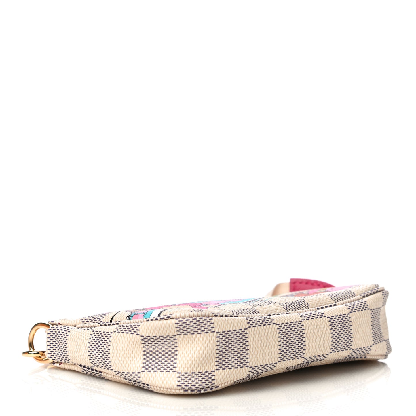 Damier Azur 2021 Christmas Animation Hollywood Mini Pochette Accessories Fuchsia