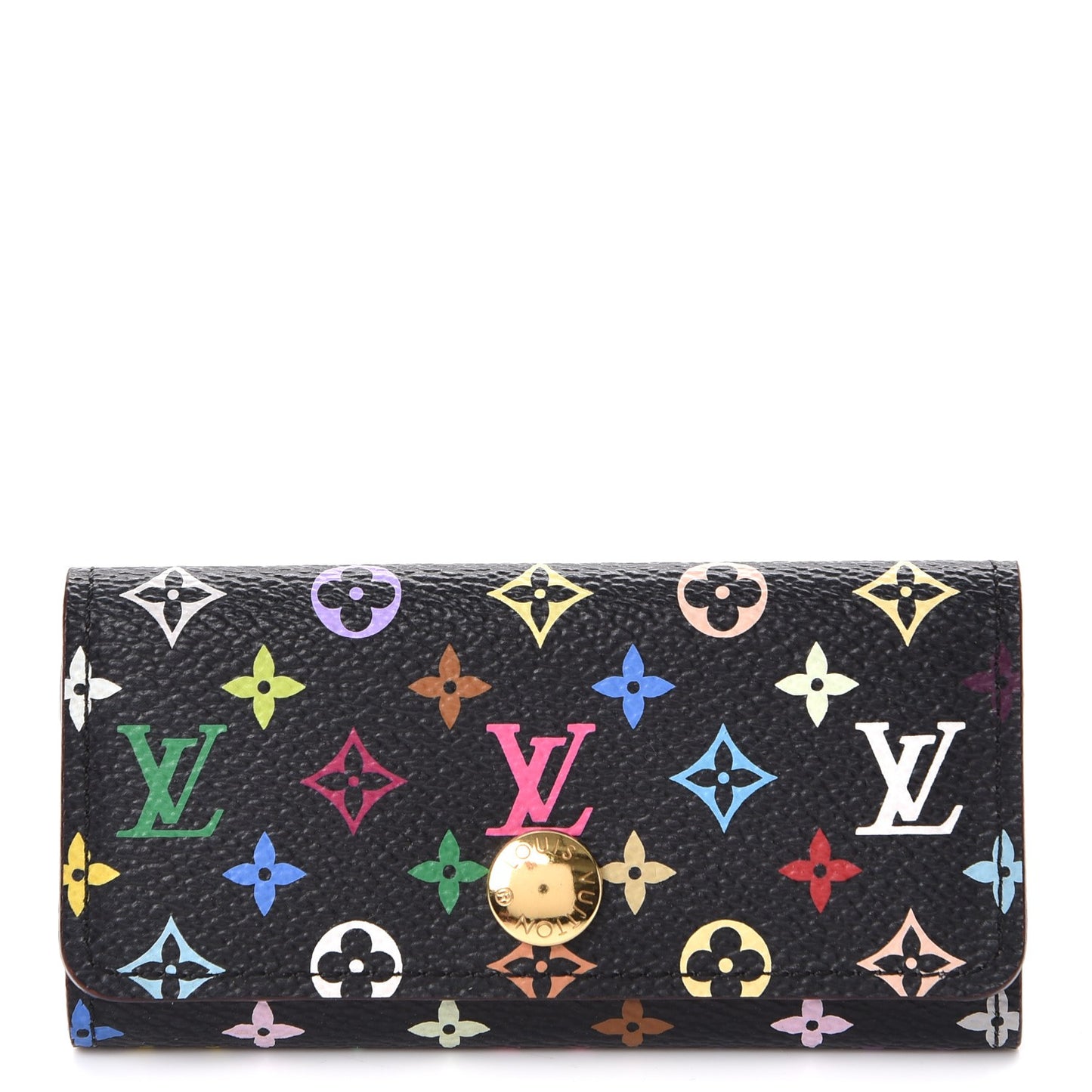Monogram Multicolor Multicles 4 Key Holder Black Violet