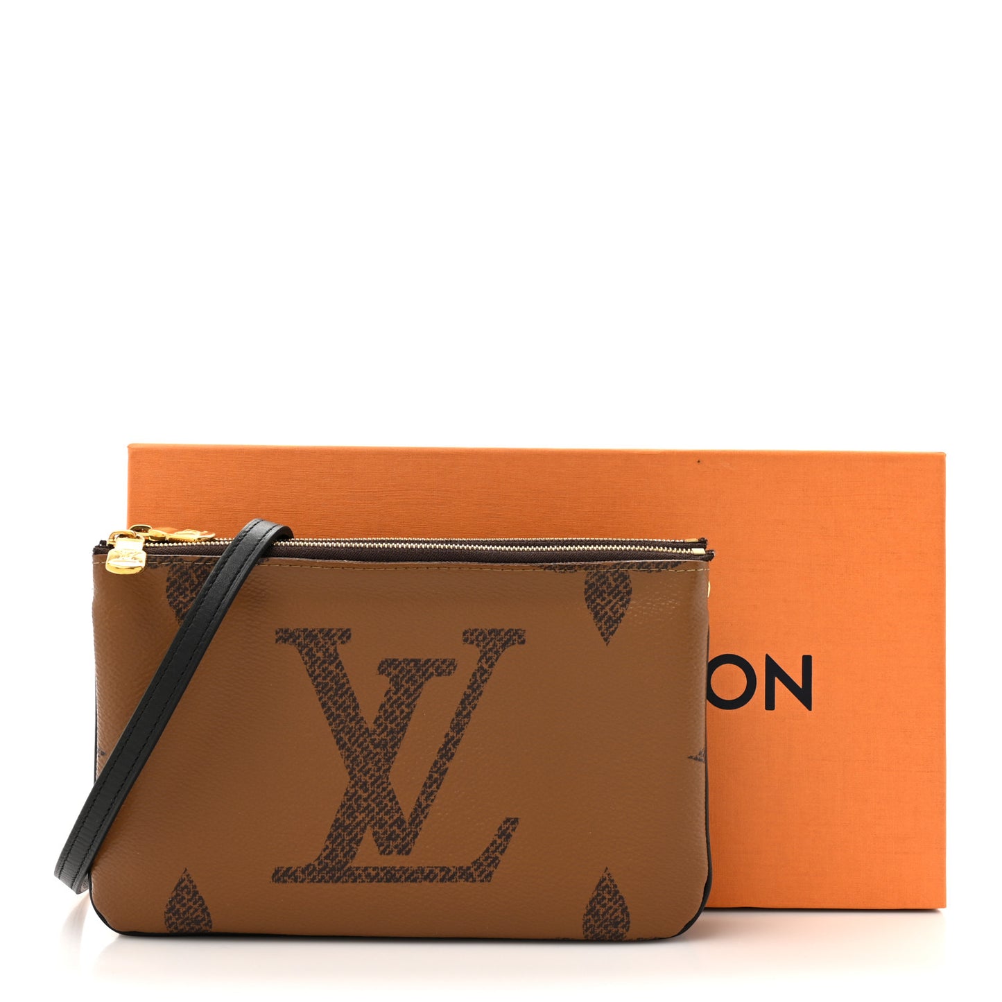 Reverse Monogram Giant Double Zip Pochette