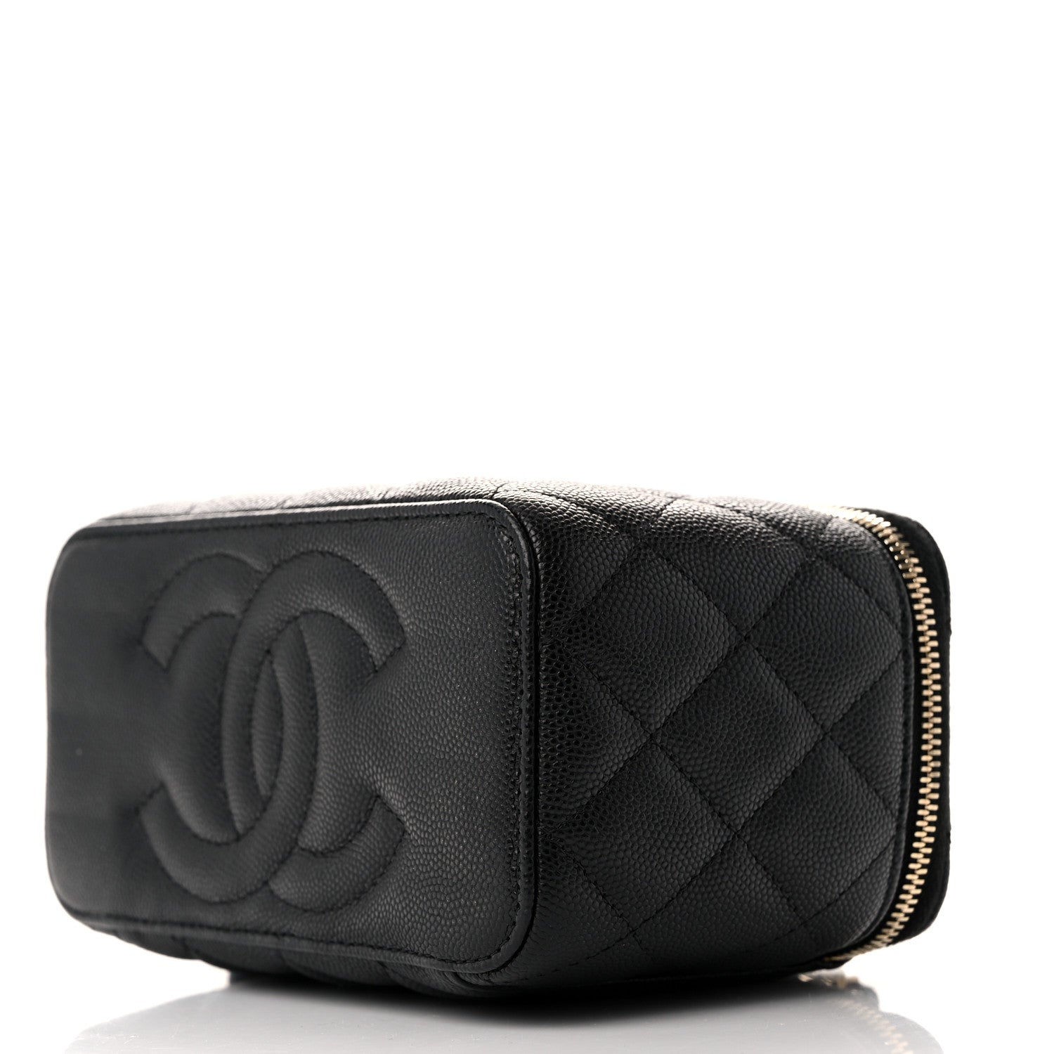 Chanel Caviar Quilted Small Vanity Case With Chain Black 10 of 10