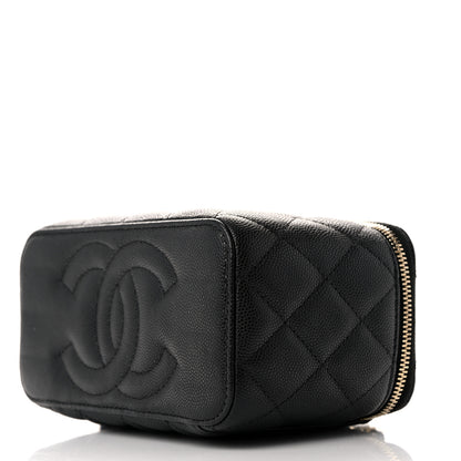 Chanel Caviar Quilted Small Vanity Case With Chain Black 10 of 10