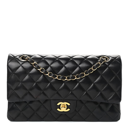 Chanel Lambskin Quilted Medium Double Flap Black 1 of 10