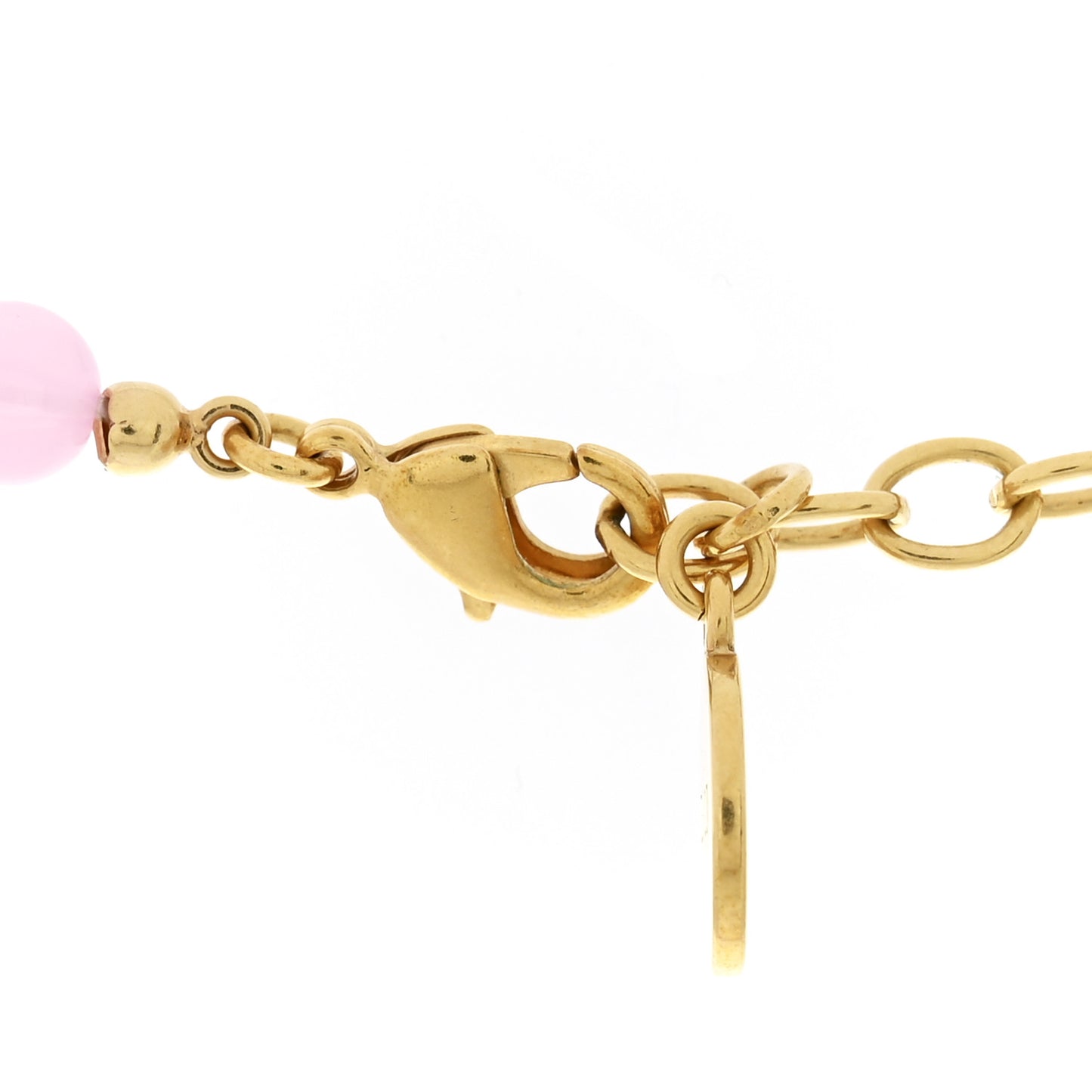 Metal Resin Bead 30 Montaigne Choker Necklace Pink Gold