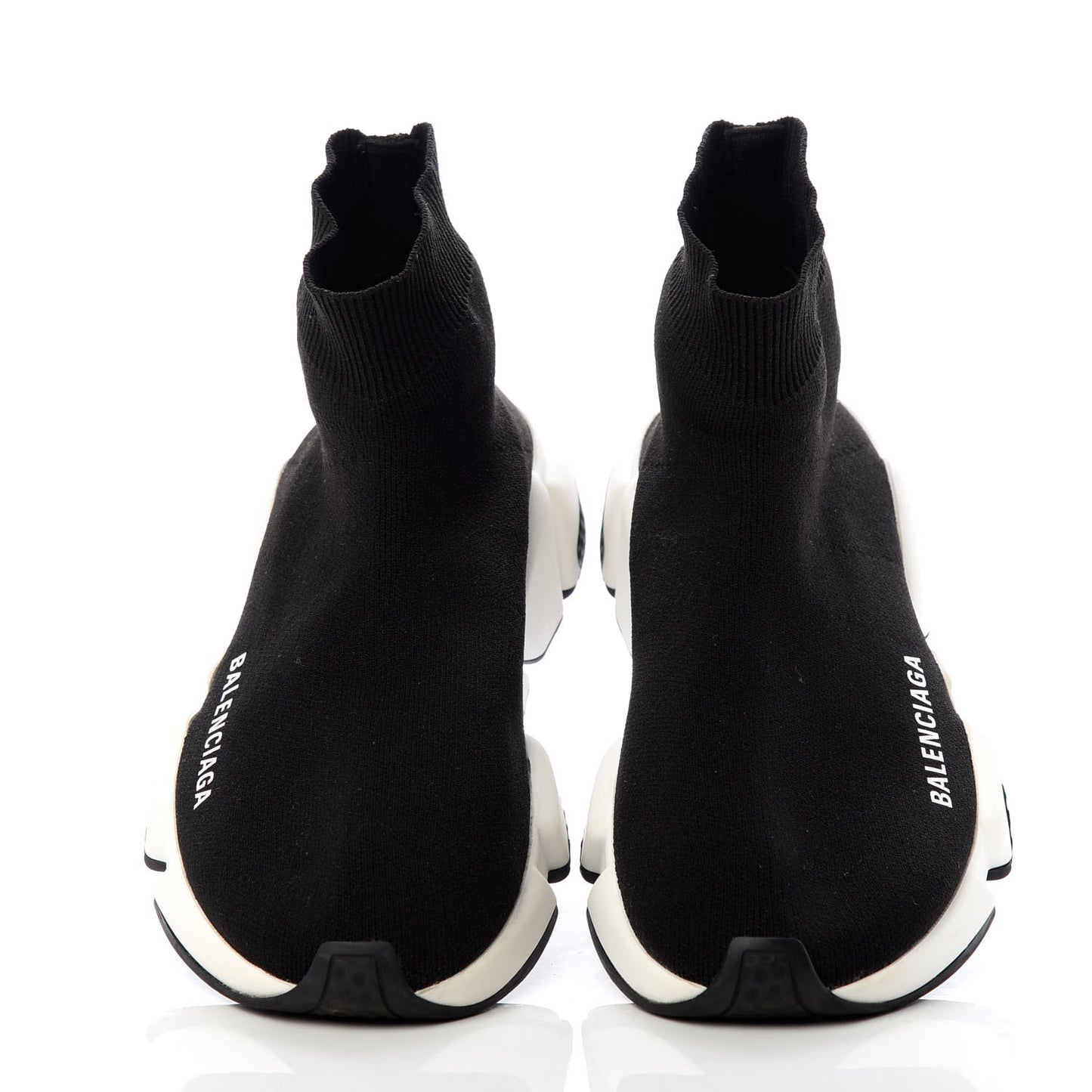 Neoprene Knit Womens Speed Sneakers 36 Black White