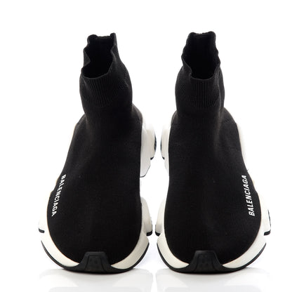 Balenciaga Neoprene Knit Womens Speed Sneakers 36 Black White 6 of 9