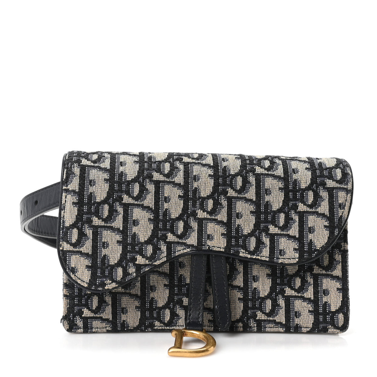 Oblique Saddle Belt Bag Blue