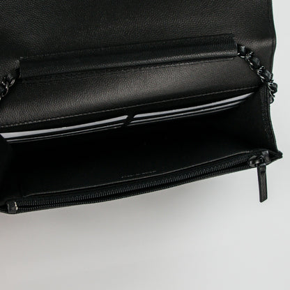 Chanel Caviar Quilted Boy Wallet On Chain WOC So Black 4 of 7