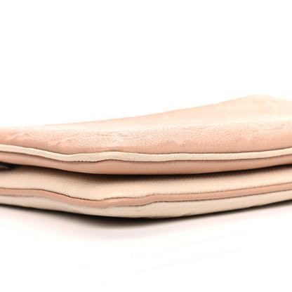Louis Vuitton Empreinte Double Zip Pochette Beige Rose Creme 7 of 9