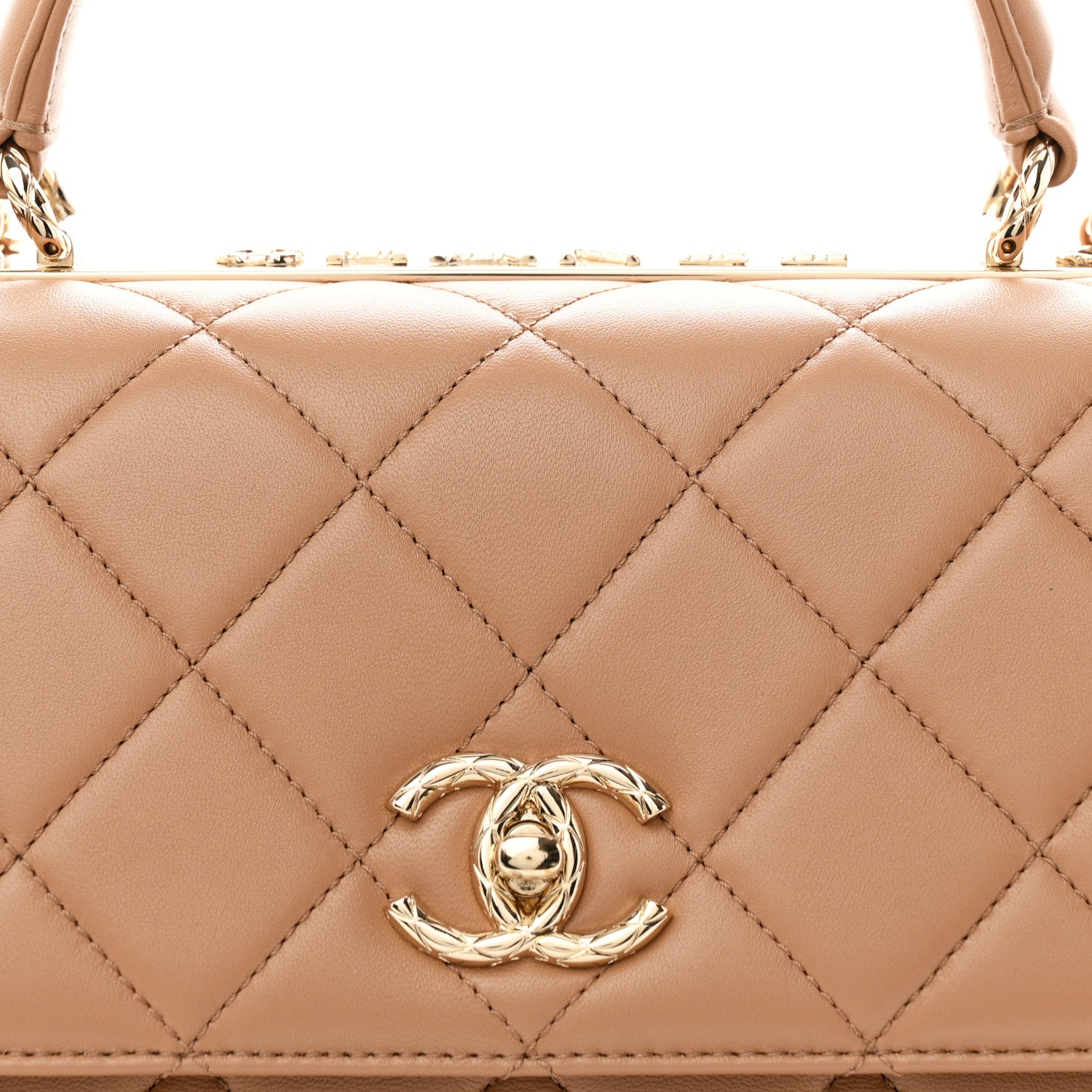 Chanel Lambskin Quilted Medium Trendy CC Flap Dual Handle Bag Camel 8 of 11