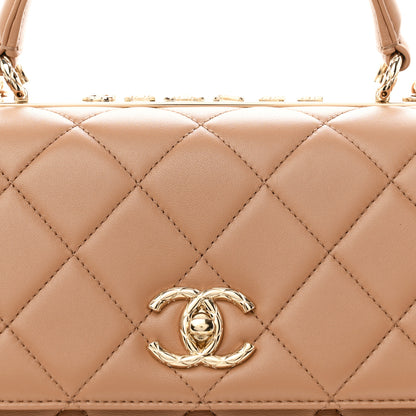 Chanel Lambskin Quilted Medium Trendy CC Flap Dual Handle Bag Camel 8 of 11