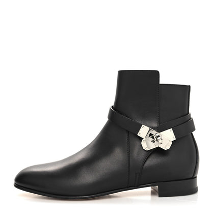 Hermes Calfskin Neo Low Boots 38 Black 1 of 8