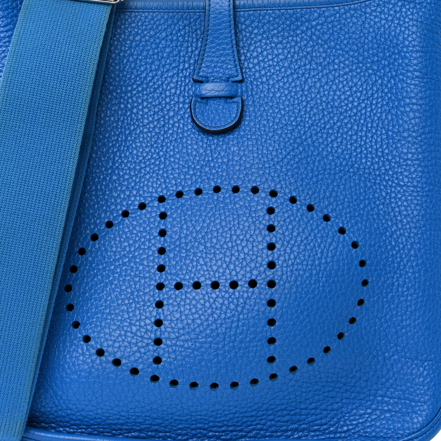 Hermes Taurillon Clemence Evelyne III PM Bleu Hydra 7 of 11