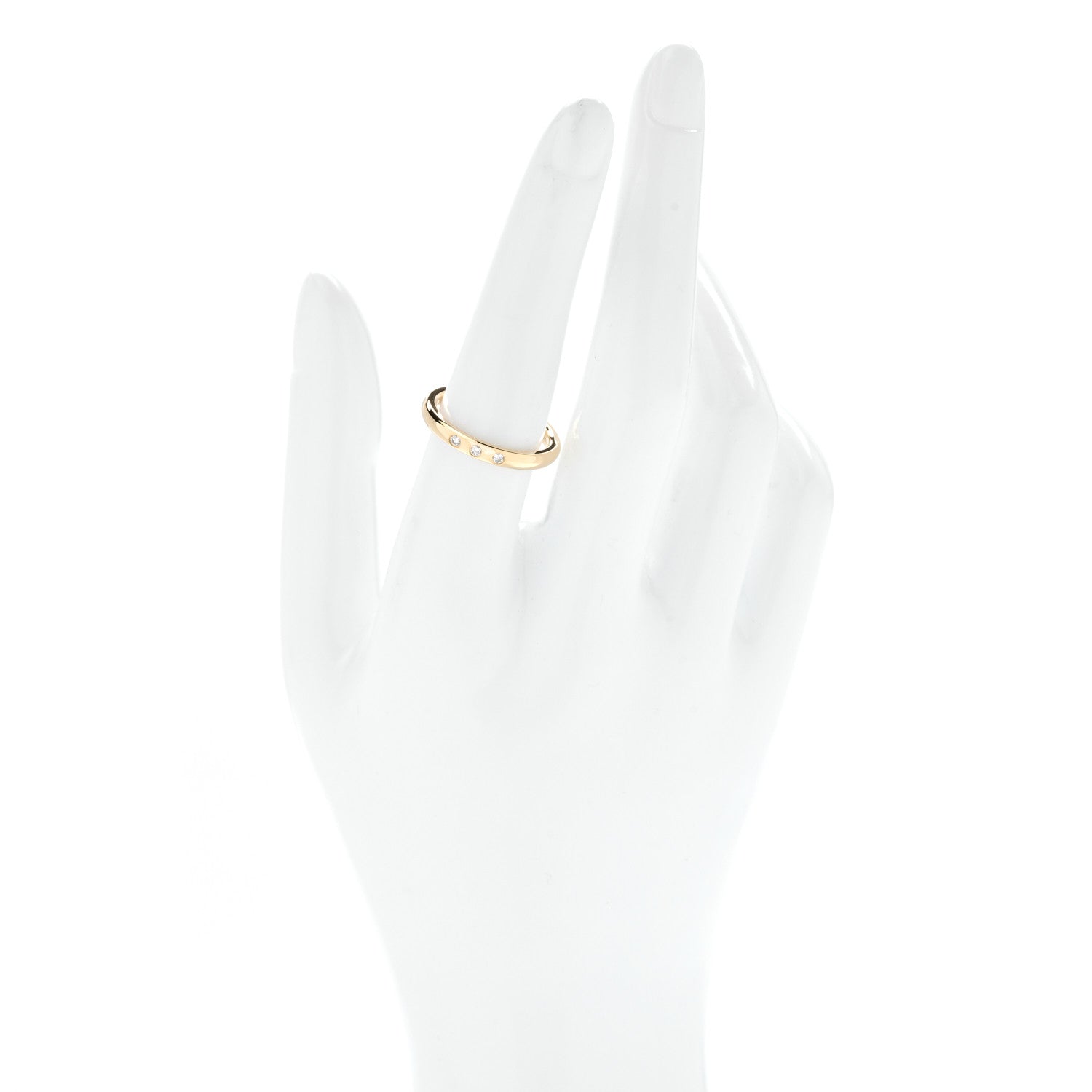 Tiffany 18K Yellow Gold Diamond Elsa Peretti Stacking Band Ring 54 6.75 2 of 6