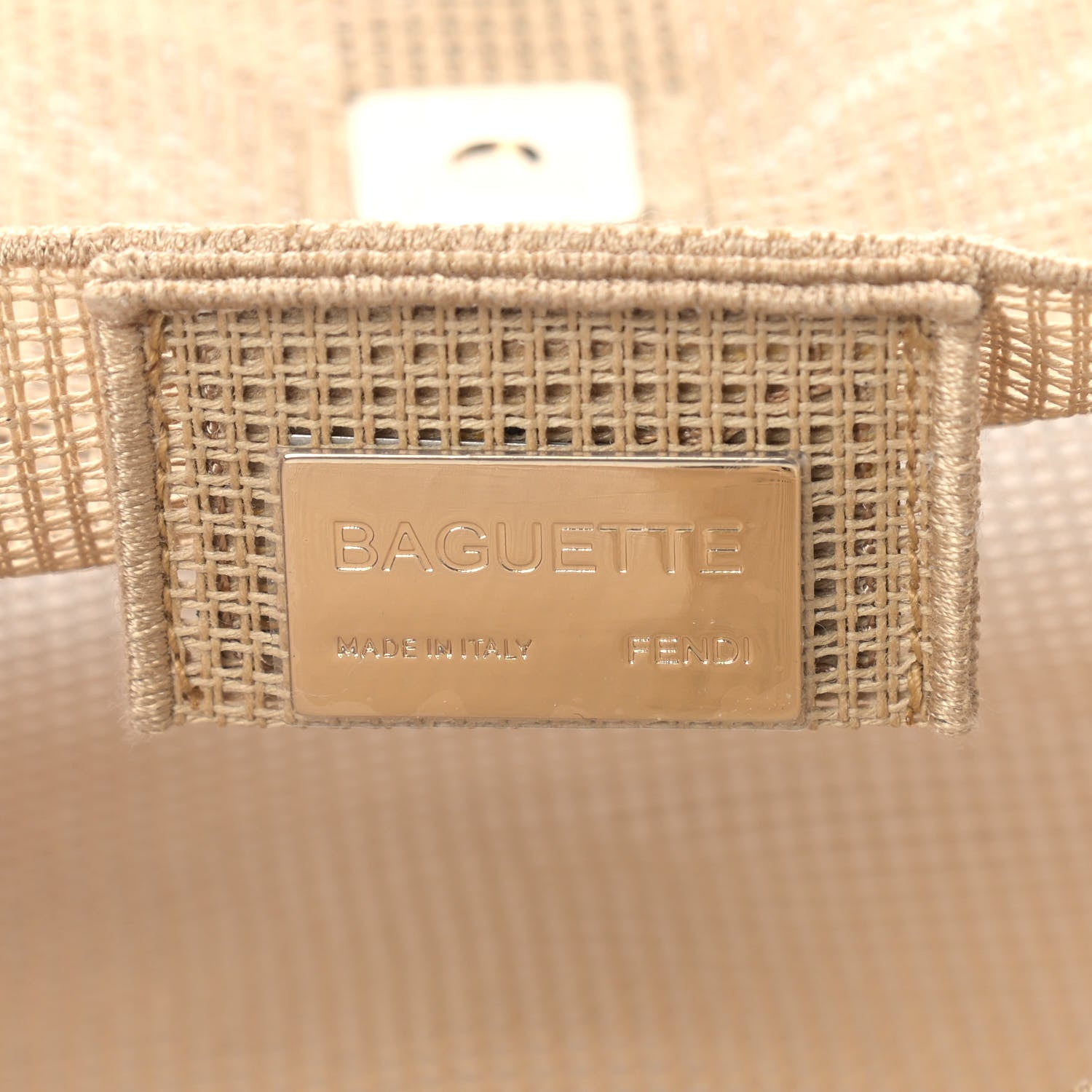 Fendi Cotton Lambskin Baguette With Embroidery Kit Naturale 6 of 13