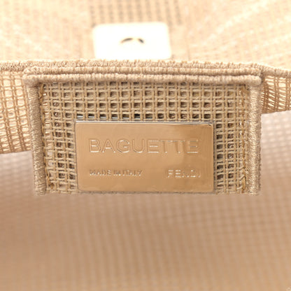 Fendi Cotton Lambskin Baguette With Embroidery Kit Naturale 6 of 13