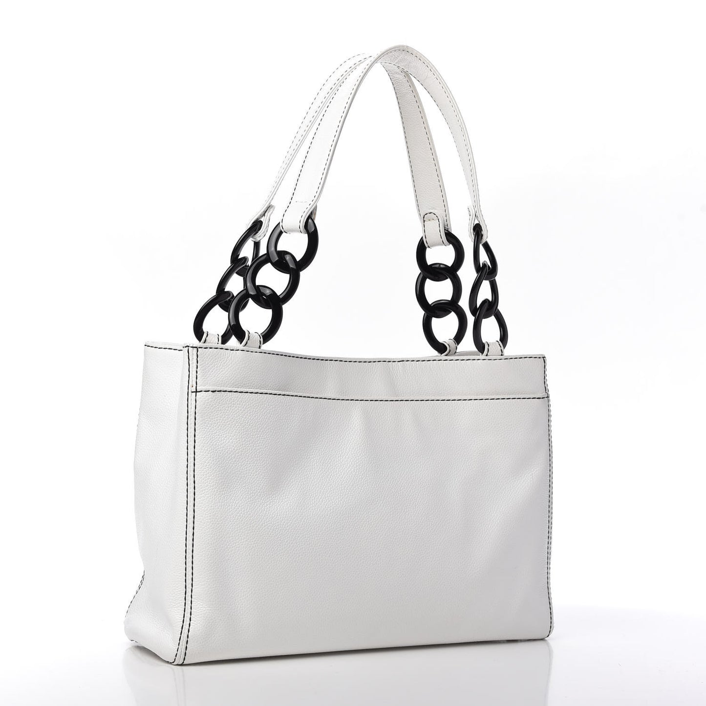 Caviar Bekko Chain Tote White