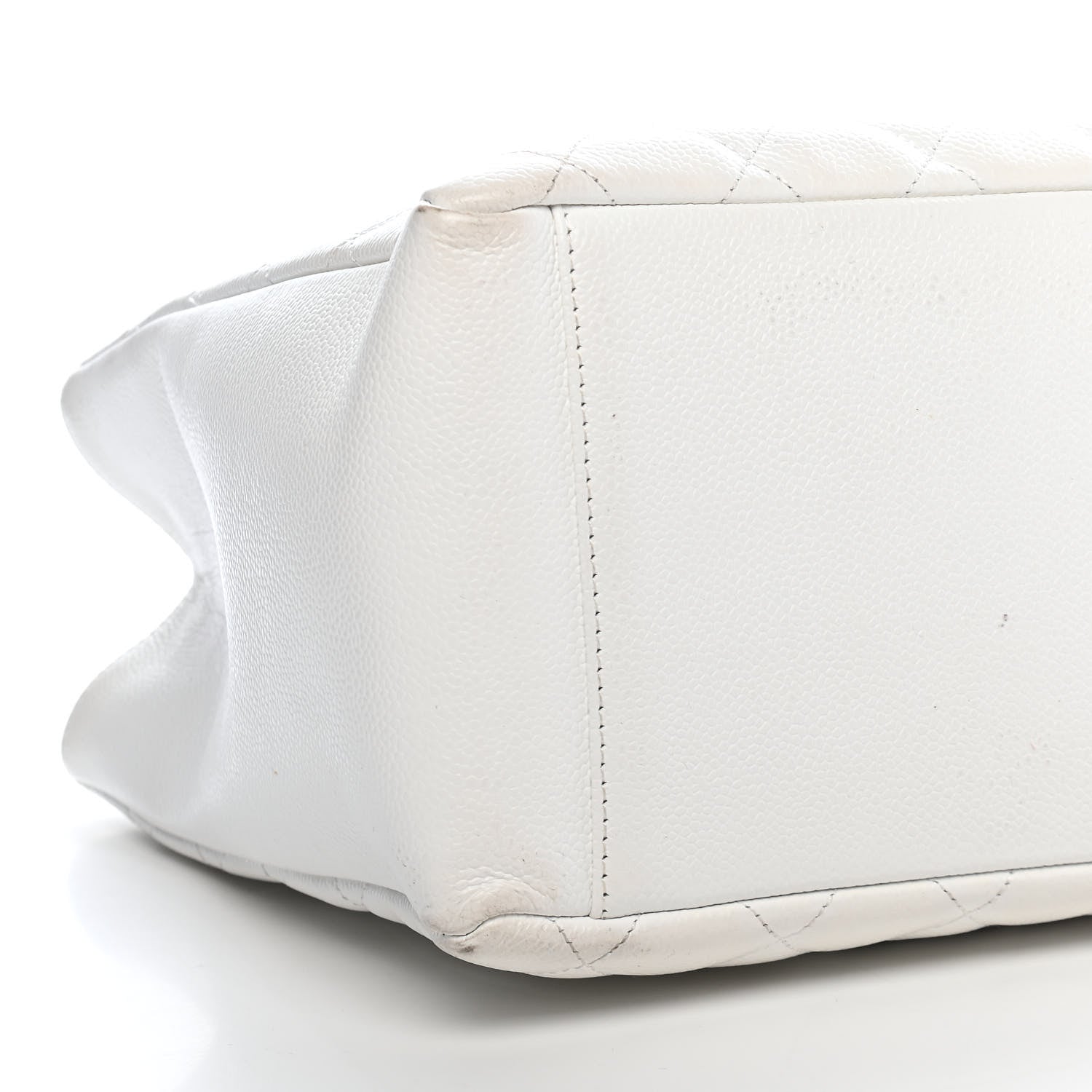 Chanel Caviar Quilted Grand Shopping Tote GST White 8 of 14