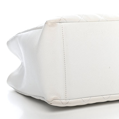 Chanel Caviar Quilted Grand Shopping Tote GST White 8 of 14