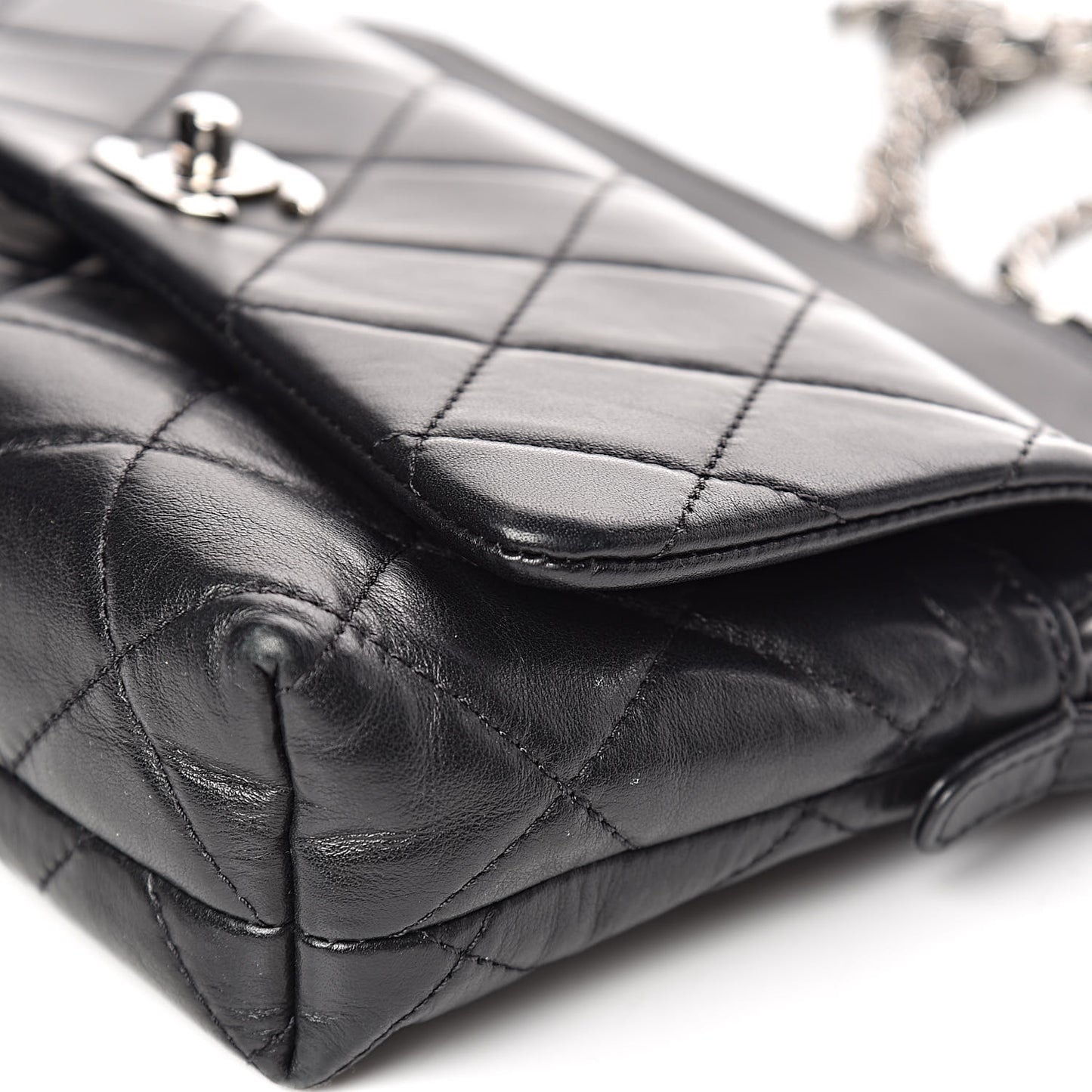 Lambskin Quilted Crossbody Black