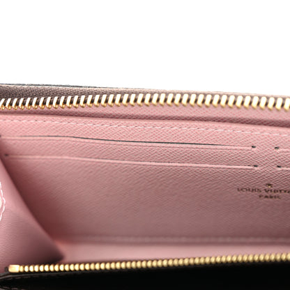 Louis Vuitton Damier Ebene Clemence Wallet Rose Ballerine 8 of 8