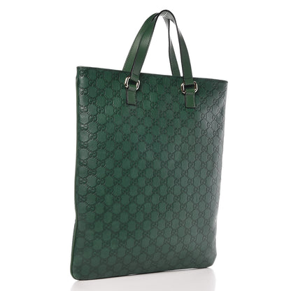 Gucci Guccissima Flat Vertical Tote Green 3 of 9