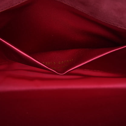 Saint Laurent Patent Large Belle De Jour Clutch Pink 7 of 10