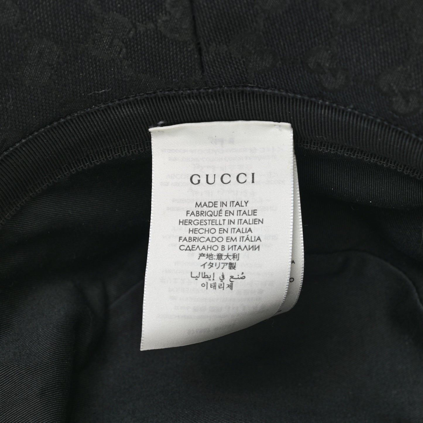 Monogram Textured Dollar Calfskin GG Jago Bucket Hat L Black