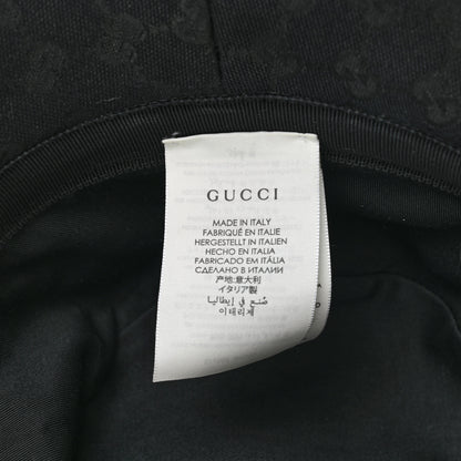 Gucci Monogram Textured Dollar Calfskin GG Jago Bucket Hat L Black 9 of 11