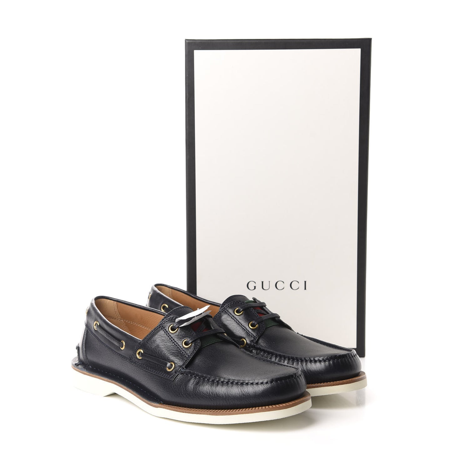 Calfskin Mens Delta Boat Loafers 8 Black