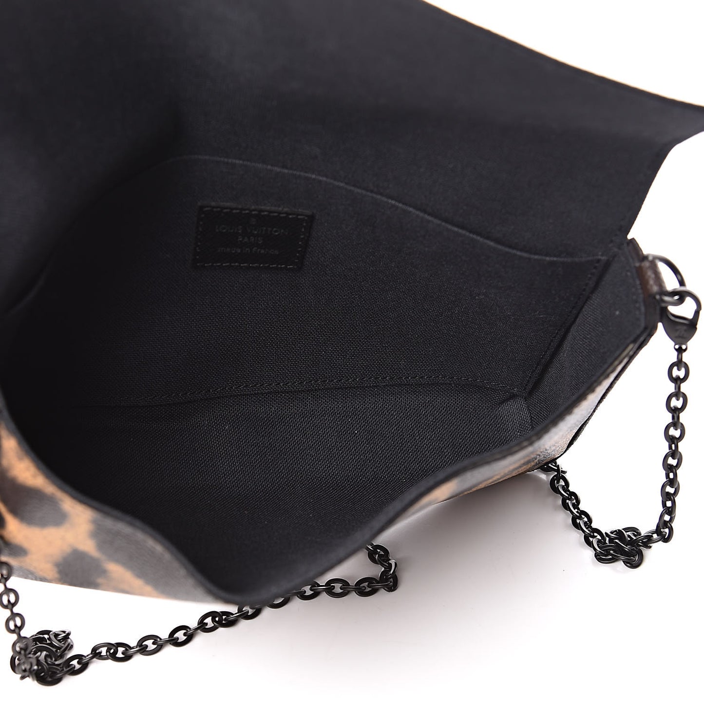 Monogram Animal Print Pochette Felicie Chain Wallet