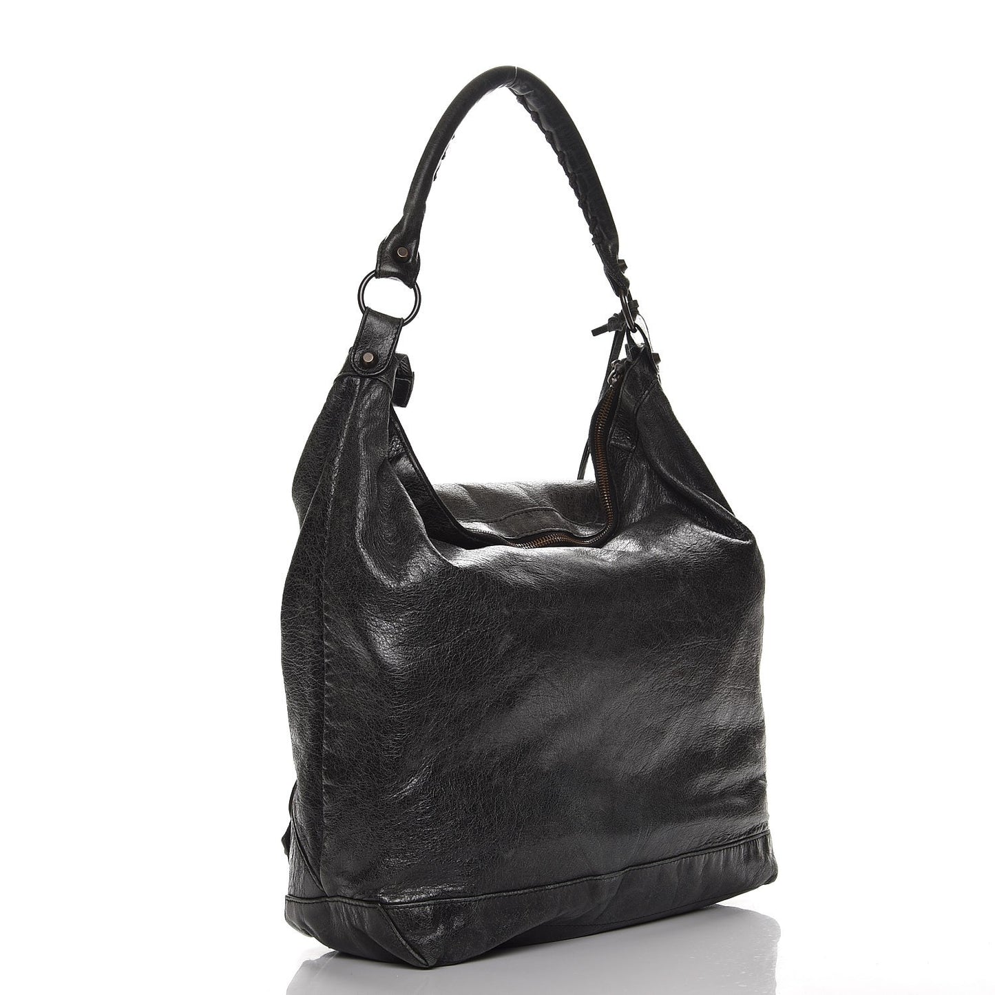 Agneau Classic Hardware Day Hobo Black