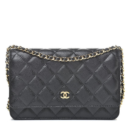 Chanel Caviar Quilted Wallet On Chain WOC Black 1 of 12