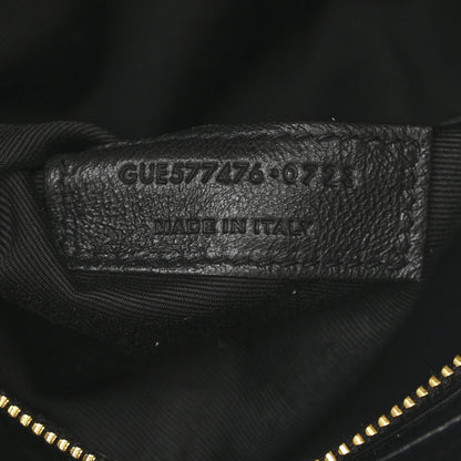 Saint Laurent Suede Calfskin Quilted Small Loulou Puffer Monogram Chain Satchel Matte Gold 7 of 10