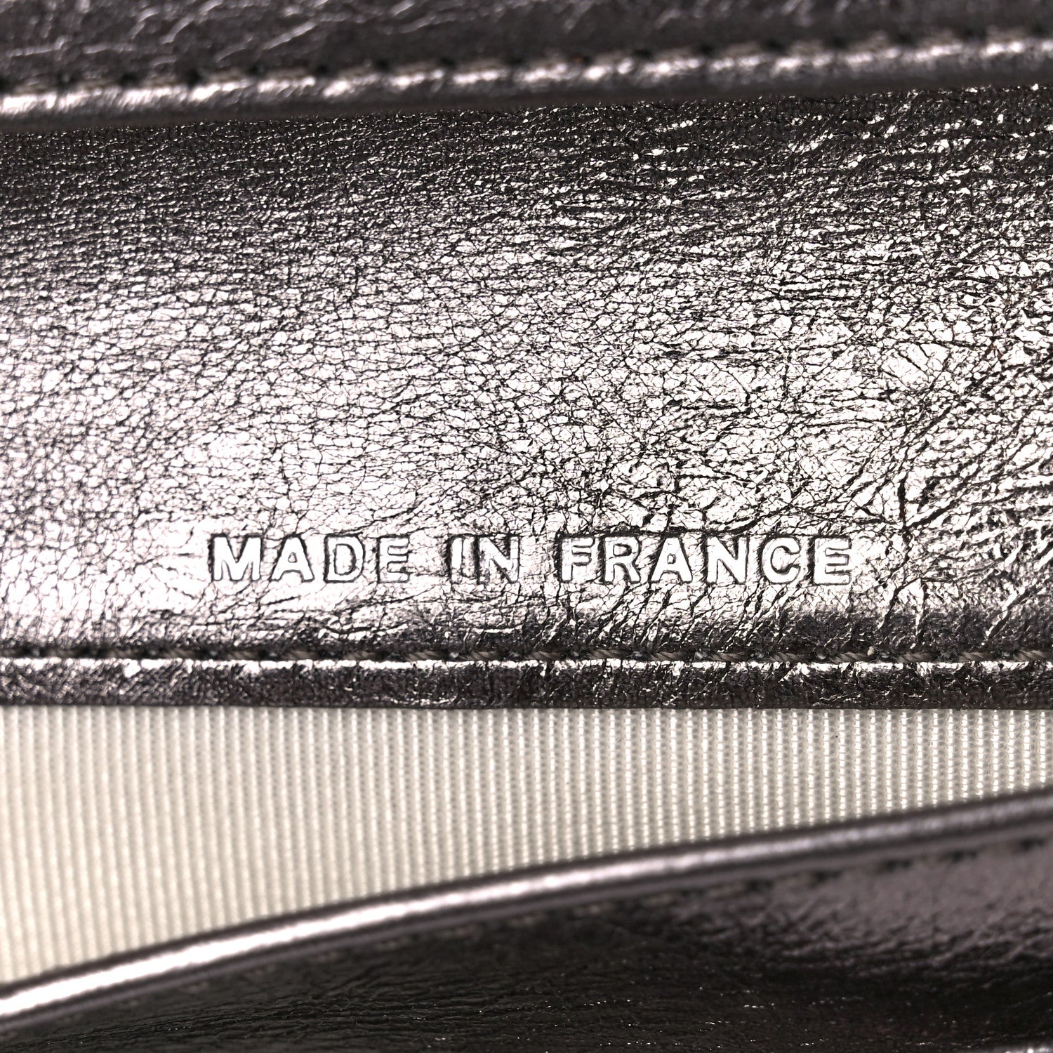 Chanel Metallic Calfskin Striped Quilted Reissue Flap Wallet Dark Silver 9 of 13
