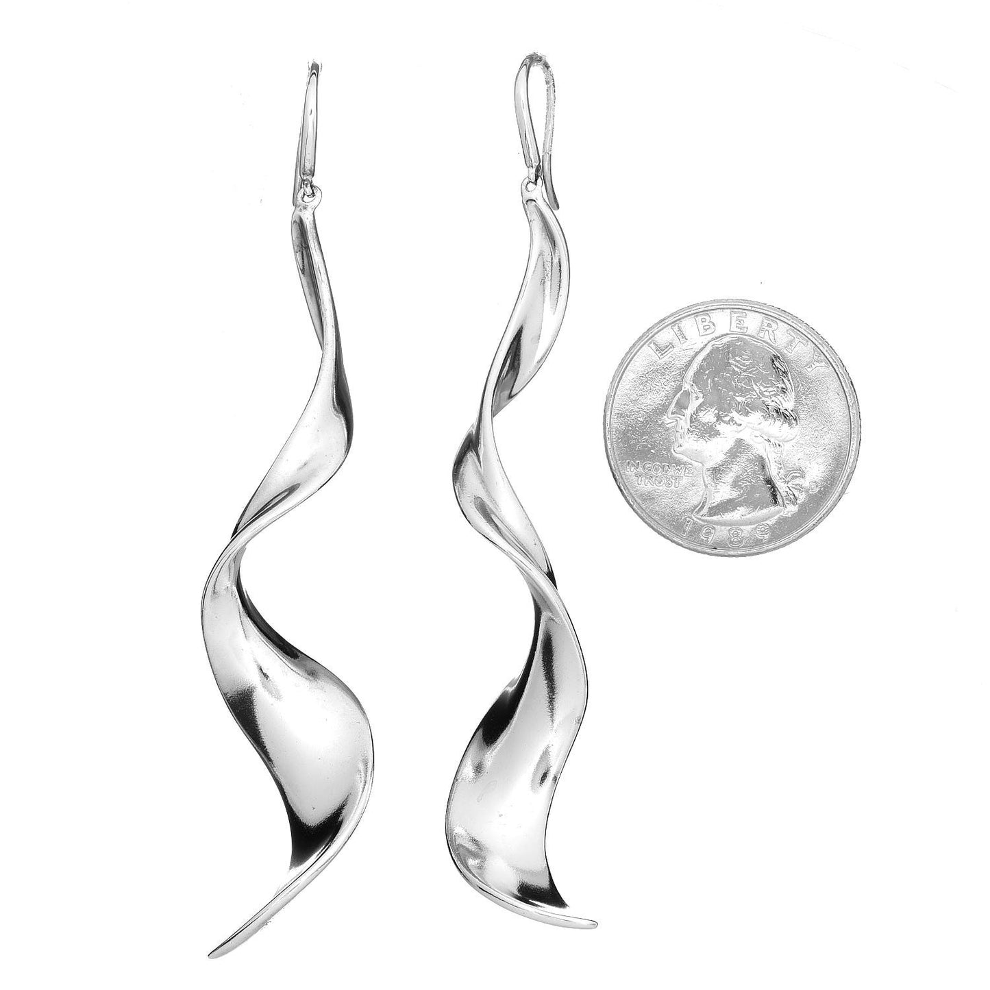 Sterling Silver Frank Gehry Orchid Drop Earrings
